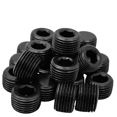 NPT Plugs 1/16'' Internal Hex Thread Socket Pipe Plugs Allen Head Caps 10/20pcs 