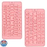 2 pcs Pink Number Chocolate Molds and Letter Silicone Molds,kitchen utensils,with Happy Birthday Cake Decorations Symbols,for Chocolate, Candy, ice cubes,cake cookies