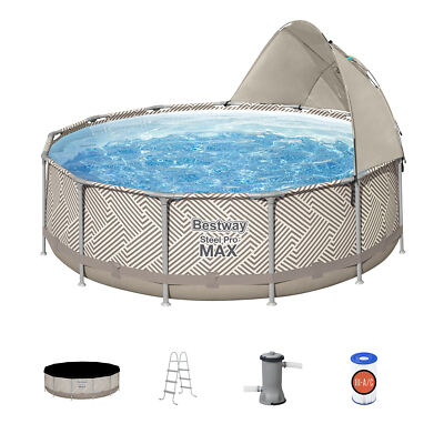 Bestway Steel Pro MAX 13' x 42'' Pool Set with Canopy & Ladder (Open Box)