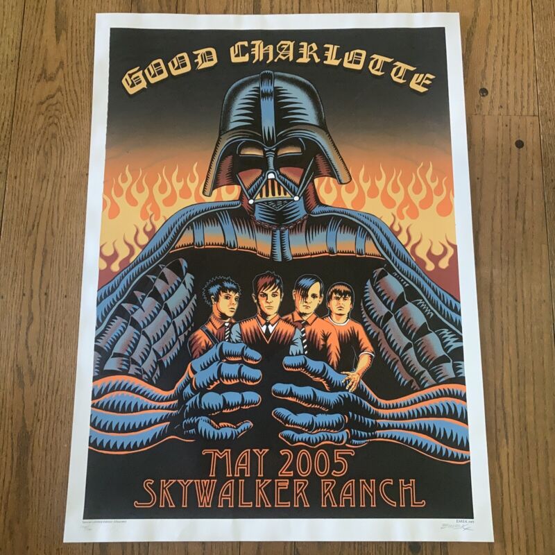 2005 Good Charlotte Star Wars Silkscreen Concert Poster by EMEK Darth Vader May