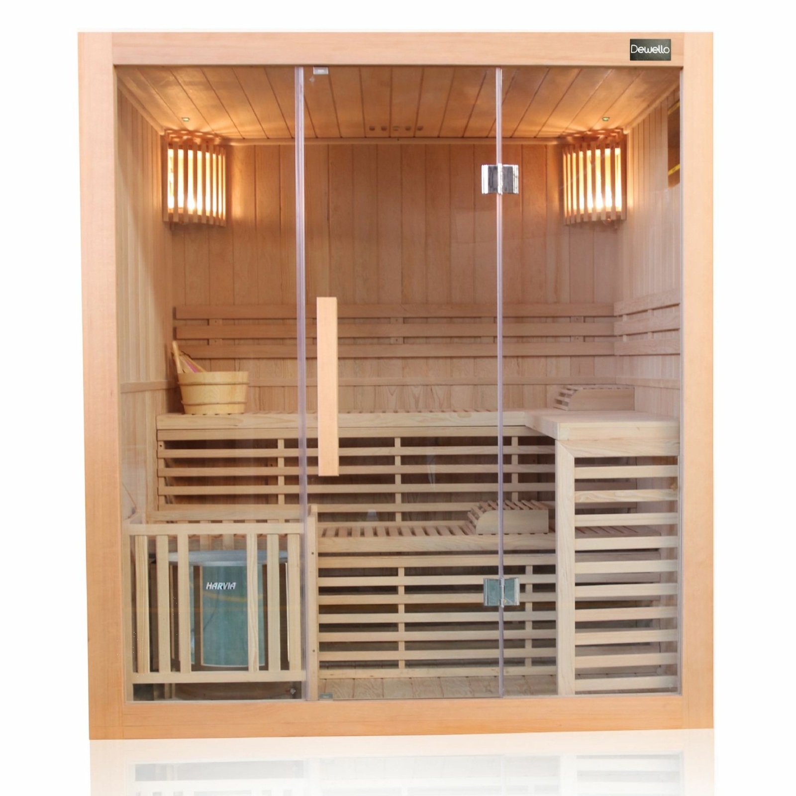 Finnische Traditionelle Sauna Saunakabine Ecksauna Komplettsauna Massivholz