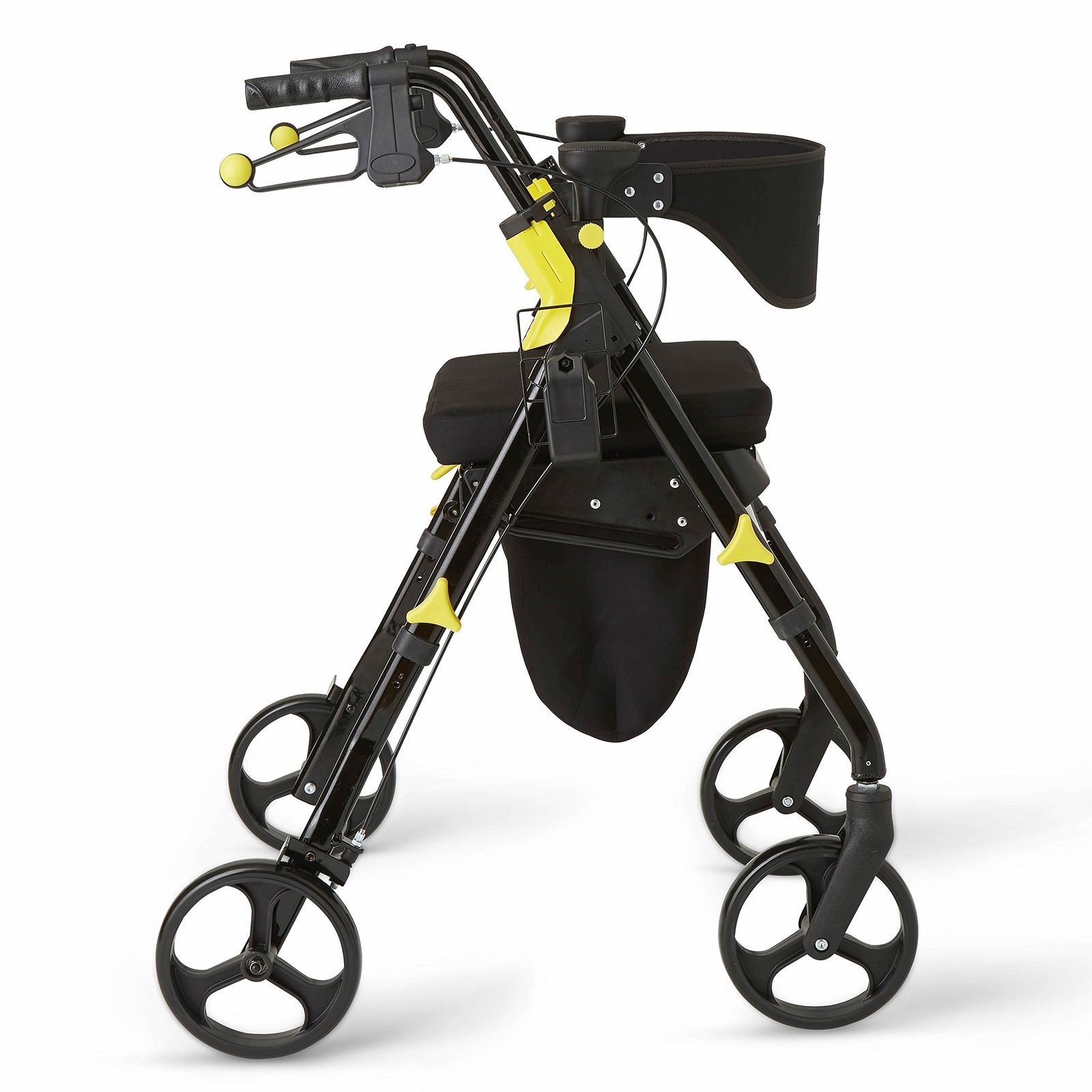 Medline Premium Empower Folding Mobility Rollator Walker with 8-inch Wheels