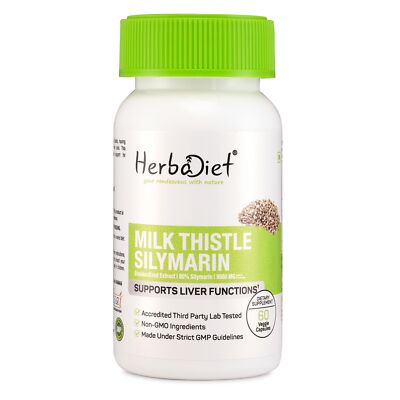 Milk Thistle Extract 400mg POTENT Capsules 80% Silymarin Liver Detox
