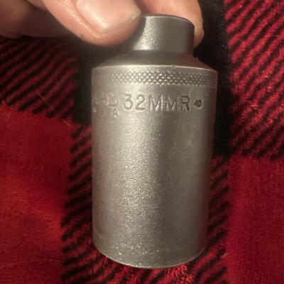 #bc369 Mac Tools VDP6 1/2'' Drive 32mmr Metric Deep 6 Point Impact Socket 32mm