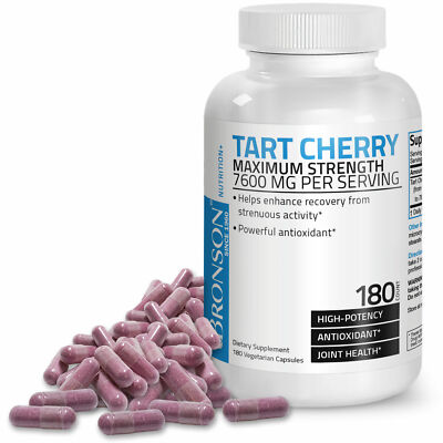 Bronson Tart Cherry Максимальная сила 7600 мг, 180 вегетарианских капсул