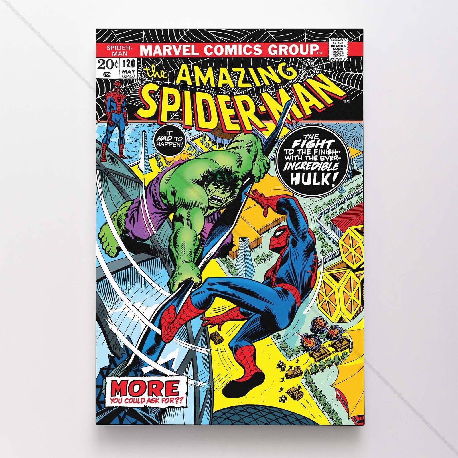 The Amazing Spider-Man #120 Poster Canvas Spiderman Marvel Comic Book Print