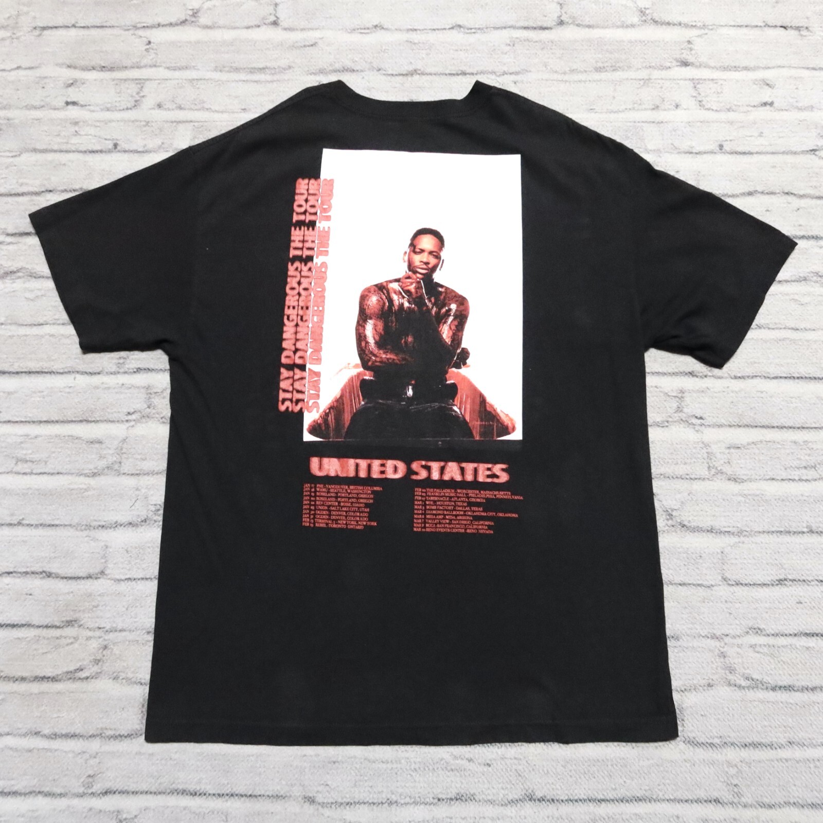 2018 YG Stay Dangerous Tour Shirt Size XL Rap Tee Everybody