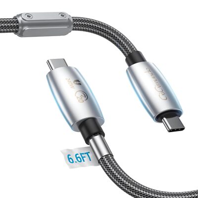 3.3ft-6.6ft 240W Thunderbolt 4/3 Cable 20Gbps 40Gbps Data Transfer USB 4 Cable