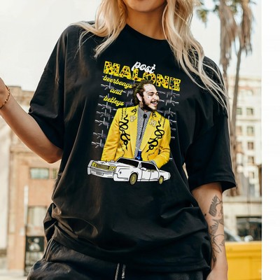 Retro Post Malone t-shirt Vintage 2000s merch Posty Post bootleg graphic Syracus