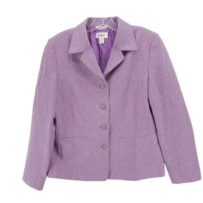 TALBOTS Purple Heather 100% Lambswool Blazer Jacket MADE IN ITALY Size 8