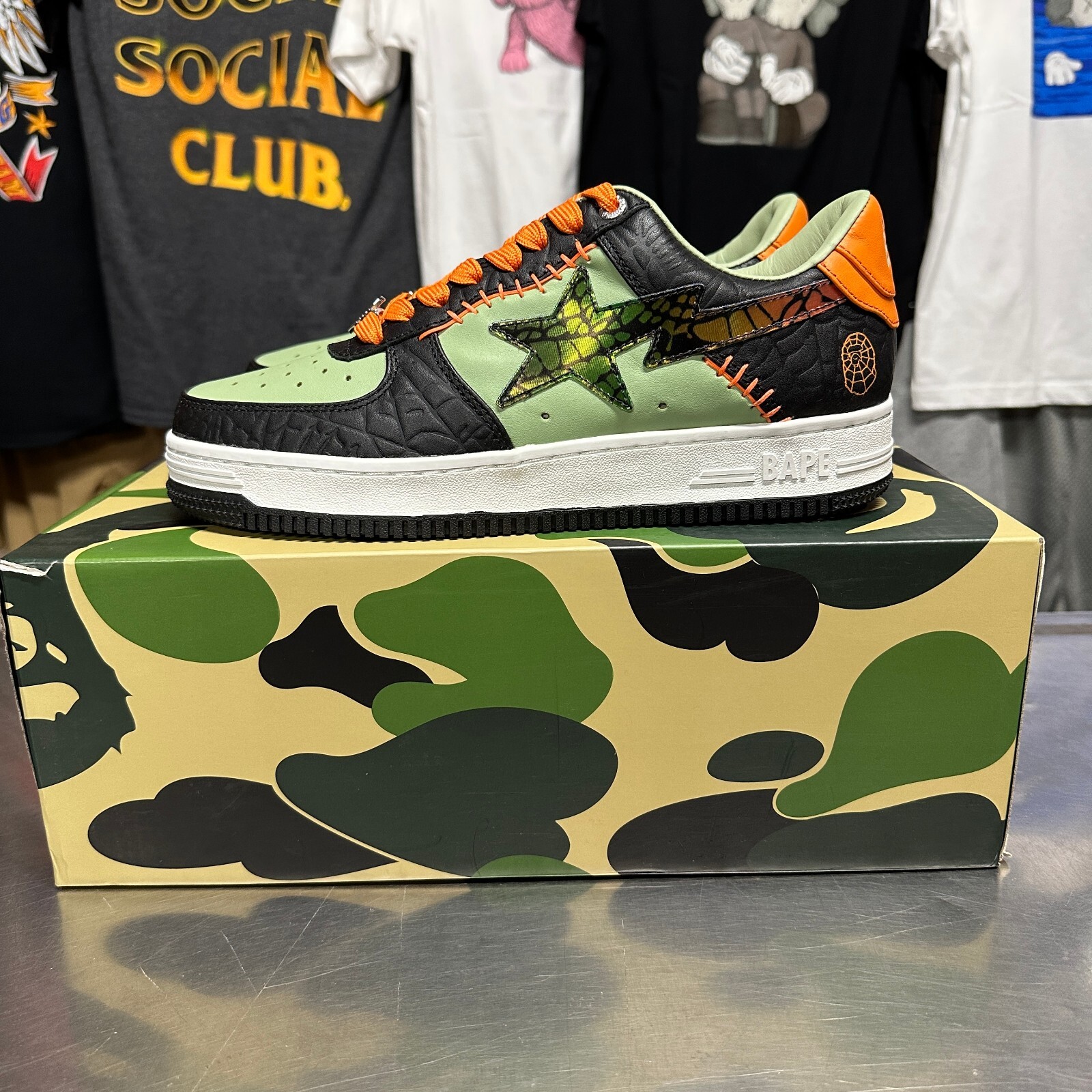 BAPE スニーカー オレンジ/ブラック　27㎝　ハロウィン BAPESTA Halloween Black/Orange | Kixify Marketplace