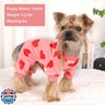Dog Pajamas for Small Dogs Girl Boy Super Soft Dog Clothes Fleece Puppy Pjs Jammies 4 Leg for Chihuahua Yorkie Winter Spring Onesies Jumpsuit Clothing Cute Pet Outfits Pink Love Heart, S