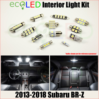 Fits 2013-2018 Subaru BR-Z WHITE LED Interior Light Accessories Package Kit 6 PC