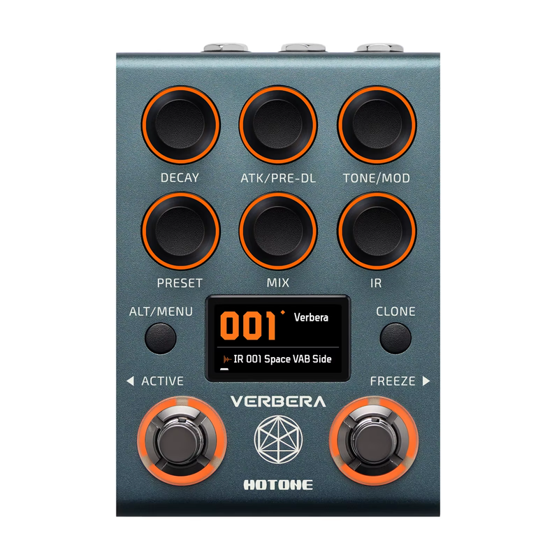 Verbera Convolution IR Reverb, Hall Church Spring Plate Ambient Reverb Pedal for