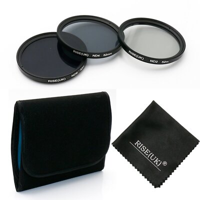 52MM ND Neutral Density Filter Kit ND2 ND4 ND8 for Canon Nikon Camera Lens