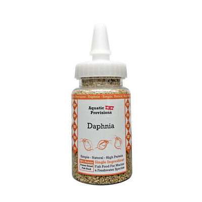 Freeze Dried Daphnia 0.5 oz Easy to Feed Bottle, Aquarium Fish Food Inverts Fry