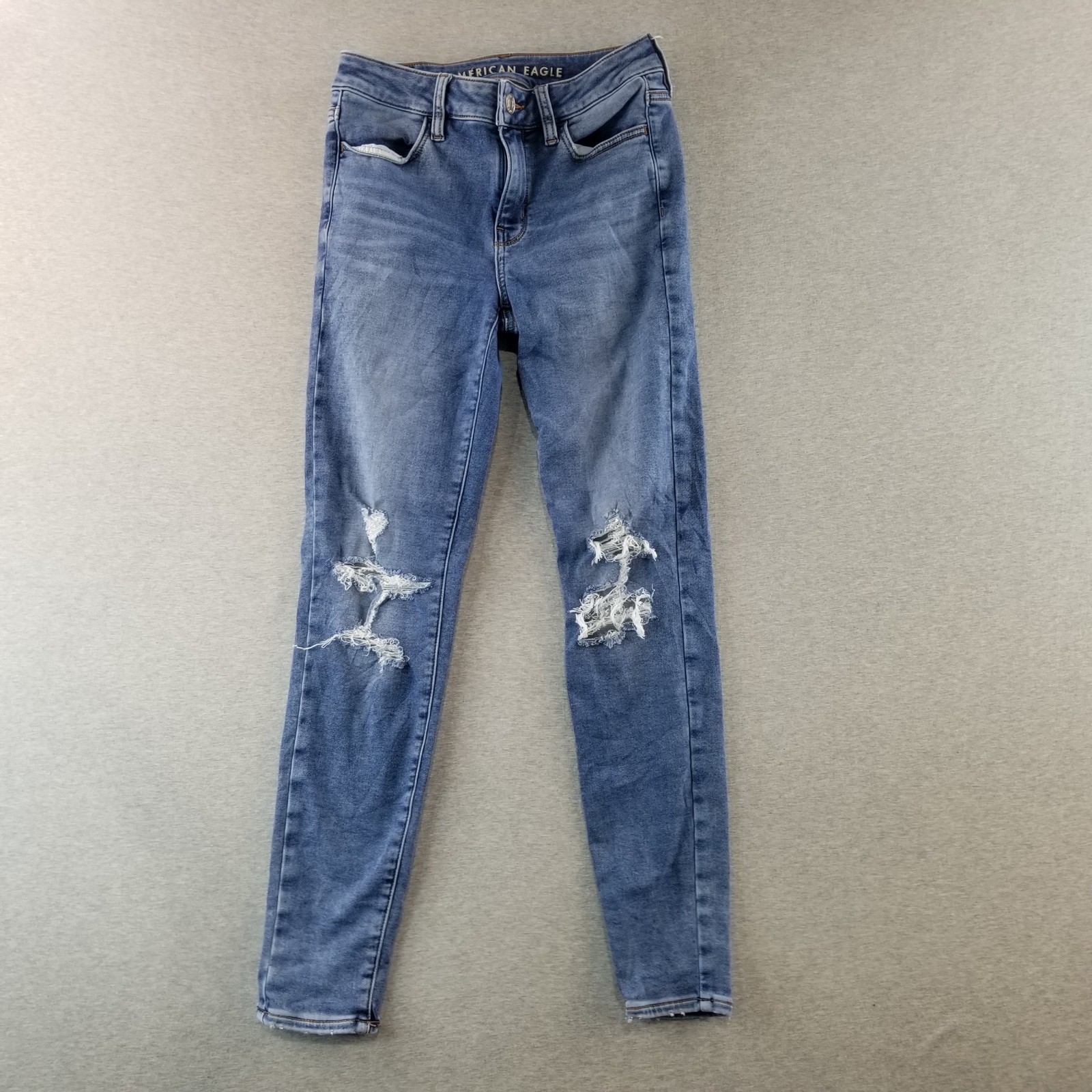 American Eagle Jeans Women's Sz 4 Blue Wash Normcore Indie Stretch Comfort