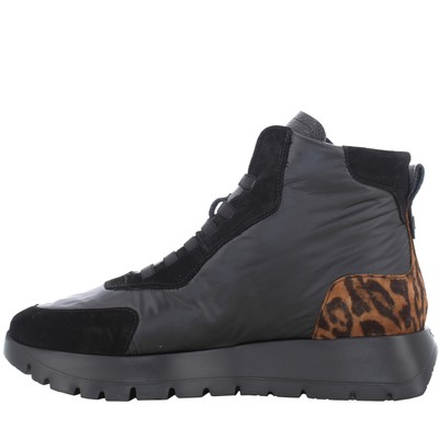 Pre-owned Wonders A24us Women High Sneakers A-2471 Trend I Black