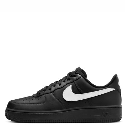 Мужские кроссовки Nike Air Force 1 07 Black/Бело-черный (FZ0627 010)