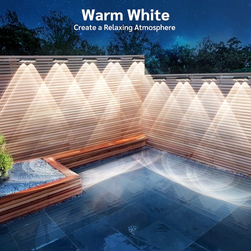 LED Solar Power Fence Lights Deck Door Wall Stair Step Outdoor Garden Decor Lamp