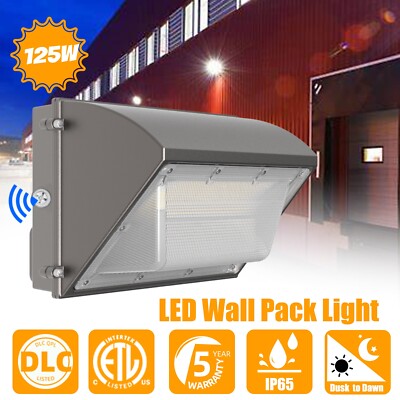 125W 150W LED Wall Pack Light Dusk-to-Dawn Outdoor Security Lighting DLC ETL