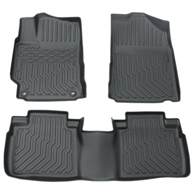 3PCS Floor Mats Fits 2015-2017 Toyota Camry All Weather 3D Molded TPE Car Liners