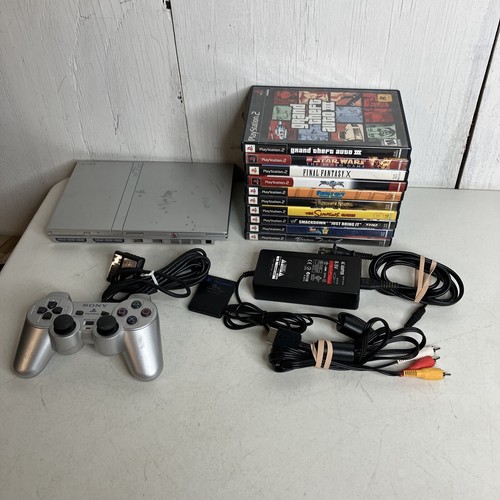 Sony PlayStation 2 PS2 Slim Console Silver SCPH-77001 Silver