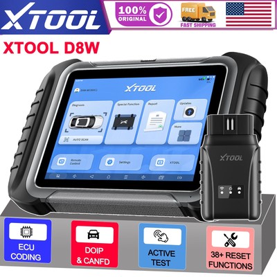 XTOOL D8W Wireless Car OBD2 Bi-directional Coding Tool Diagnostic Resport 2.0