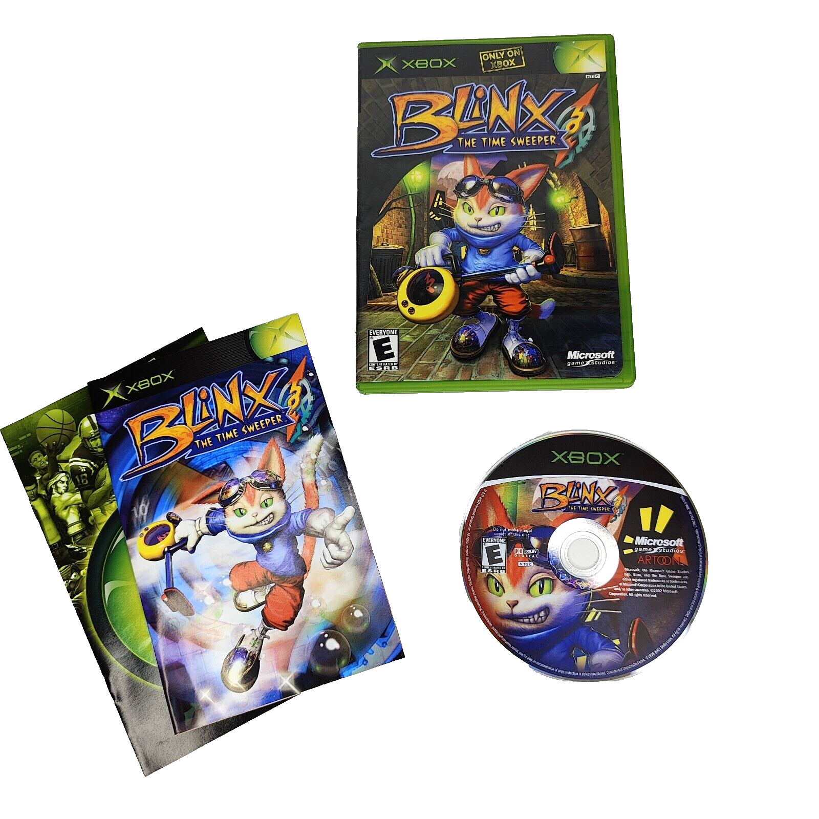 XBox Blinx The Time Sweeper (Microsoft Xbox, 2002) Video Game CIB w/ Manual