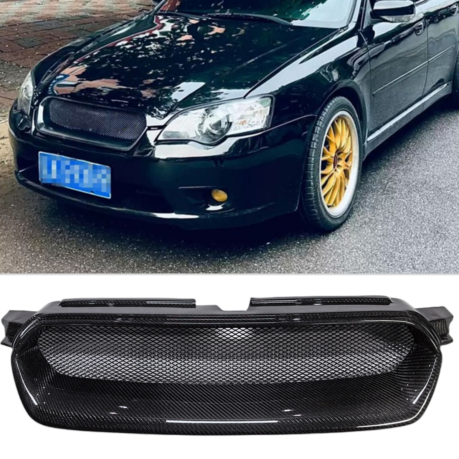 Carbon Fiber Front Bumper Grille For Subaru Legacy BP5 BL5 BL BP