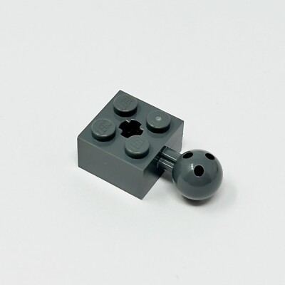 57909b LEGO Technic Brick Modified 2x2 Ball and Axle Hole DARK BLUISH GRAY (1)
