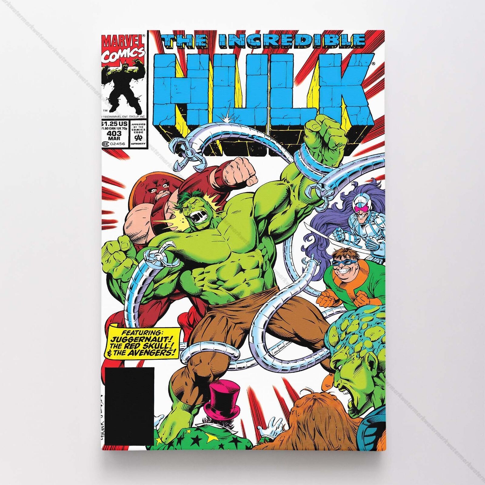 Incredible Hulk #403 Poster Canvas Superhero Marvel Comic Book Print