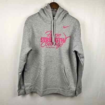 Nike Kay Yow BCA Breast Cancer #PLAY4KAY Team Issued GREY Hoodie Men s MEDIUM