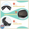 PETLESO Dog Goggles Sunglasses for Large Breeds - 2PCS Black and Clear UV Protection Set, Windproof Eye Wear for Medium to Large Dogs, Ideal for Riding/Driving/Hiking