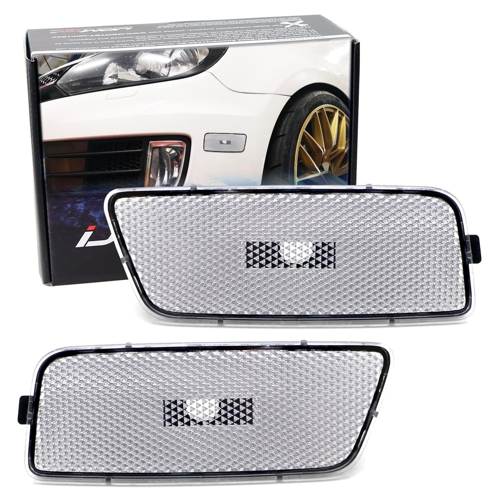 Clear Lens Front Bumper Side Marker Light Housing For 2010-2014 VW MK6 Golf/GTI