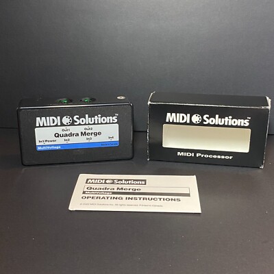 Midi Solutions Quadra Merge Midi Processor 4-Input MIDI Merger