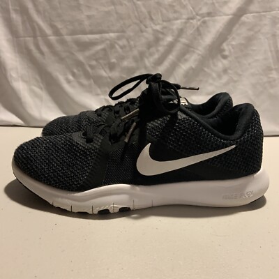 Nike Flex Trainer 8 Women's Size 6.5 W Black White Lace Up Sneakers Shoes [H5]