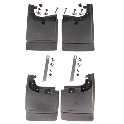 OEM NEW 23-24 Ford Super Duty SRW Splash Guards Mud Flaps Front Rear w/ Hardware