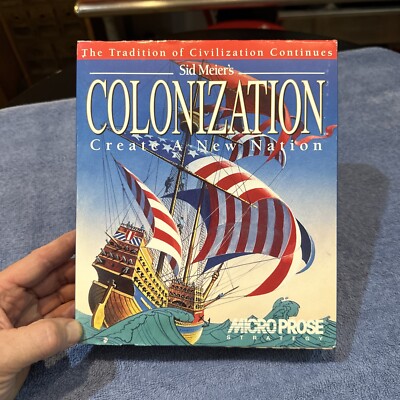 Sid Meier's Colonization-Create A New Nation 1994 IBM CD-ROM PC Big Box Vintage