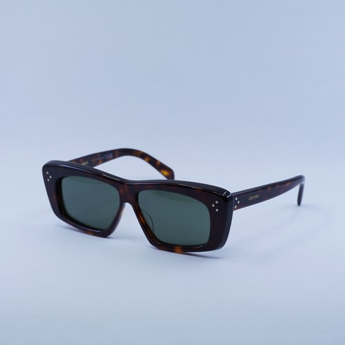 Pre-owned Celine Cl40259i 52n Dark Havana/green 57-12-140 Sunglasses Authentic