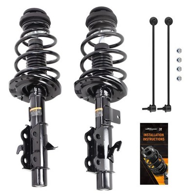 Front Struts w/Coil Spring Assembly Sway Bars Kit for 2013-2015 Chevrolet Camaro