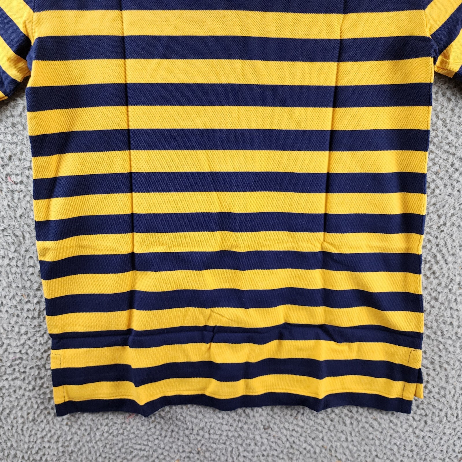 Polo Ralph Lauren Stripe Logo Embroidered Polo Shirt Boys L (14-16) Yellow/Black - Picture 13 of 14