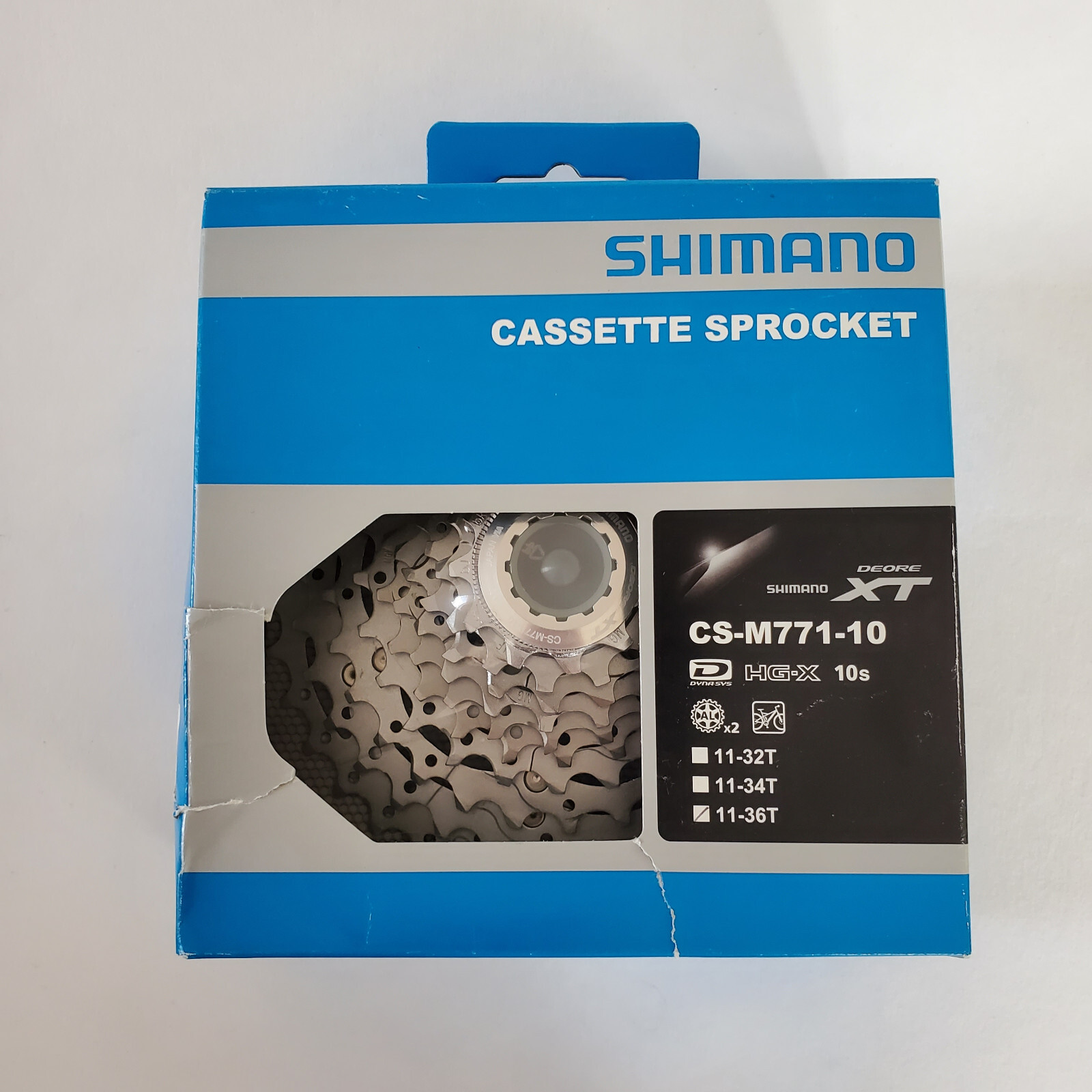 Shimano Deore XT CS-M771 10 Speed Bicycle Cassette 11 - 36T
