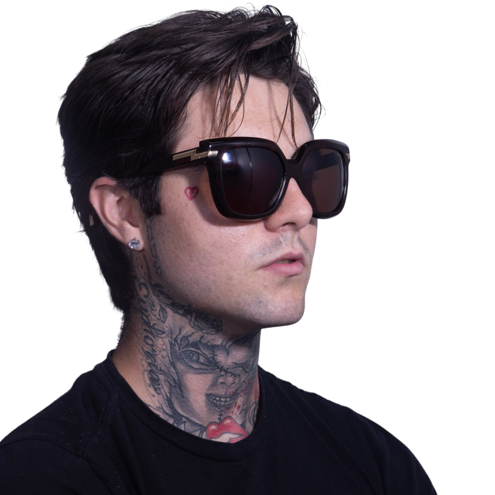 Pre-owned Cazal Geometric Sunglasses 8502-002 Havana Gold Frame Brown Gradient Lenses Glam