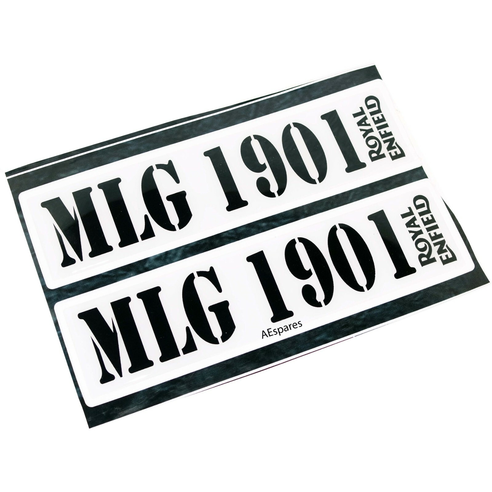 Fits Royal Enfield MLG 1901 Logo Chaise Rear Side Bumper Sportive Sticker  