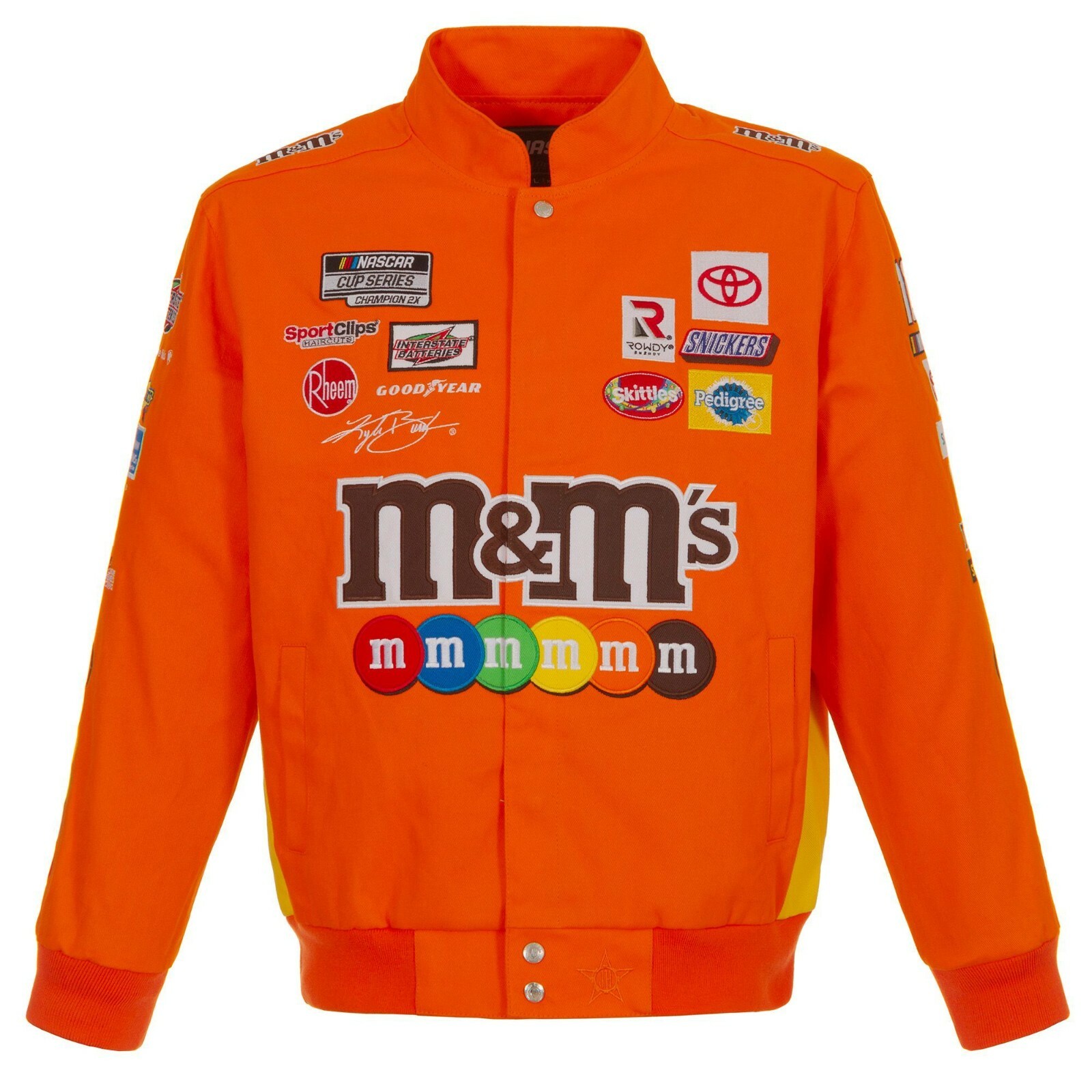 Authentic Kyle Busch JH Design M&M's Snap Orange Uniform Authentic Kyle Busch JH Design M&M's Snap Orange Uniform