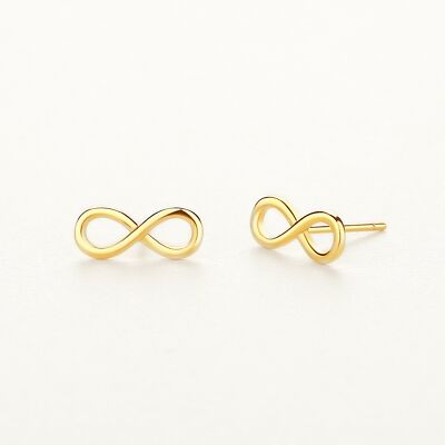 Lavishe 925 Sterling Silver Mini Infinity Stud Earrings