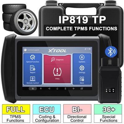 XTOOL IP819TP BT Auto Car Diagnostic OBD2 Scanner TPMS Programming/Relearn Tool