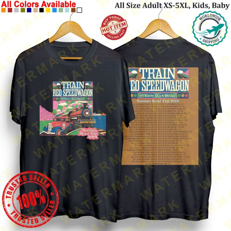 T-shirt TRAIN, REO SPEEDWAGON YACHT ROCK REVEU  SUMMER ROAD TRIP 2024 S-5XL Baby