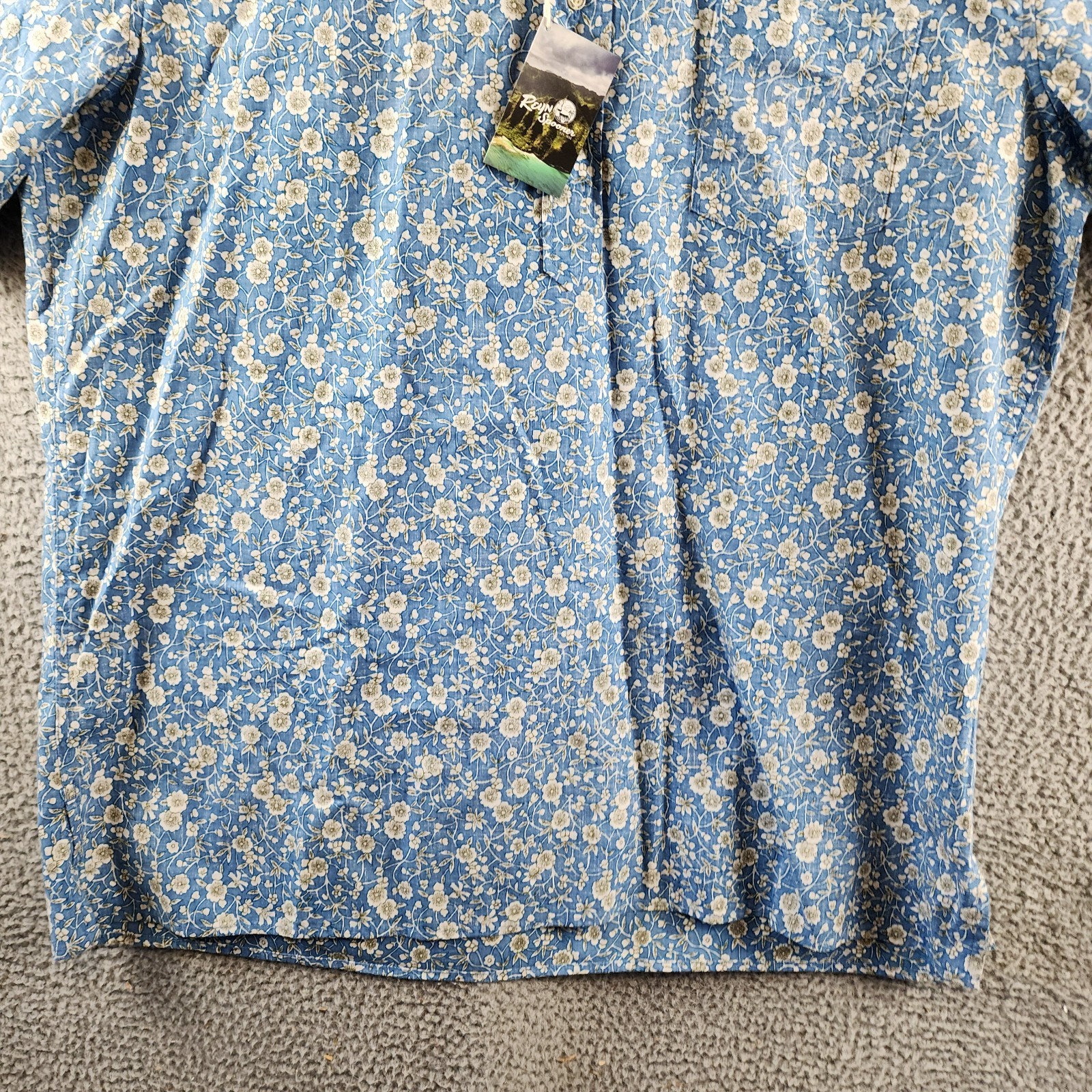 Reyn Spooner Kettle Floral Classic Fit Camp Shirt Men's 2XL Lichen Blue S/S - Picture 3 of 17